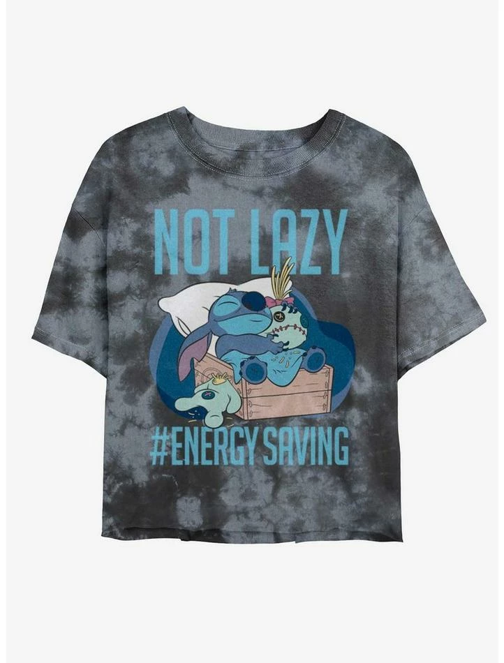 Best Sale π Disney Lilo & Stitch Lazy Energy Tie-Dye Girls Crop T-Shirt π₯ 1 Best Sale π Disney Lilo & Stitch Lazy Energy Tie-Dye Girls Crop T-Shirt π₯