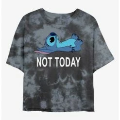 Brand new ❤️ Disney Lilo & Stitch Not Today Tie-Dye 🔔 Girls Crop T-Shirt ⭐