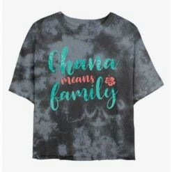 Coupon 🔥 Disney Lilo & Stitch Ohana Means Family Tie-Dye Girls Crop T-Shirt 🎁
