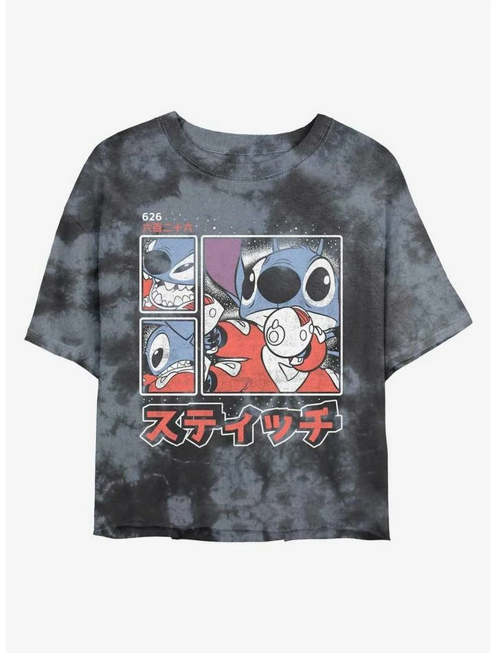 Cheap ❤️ Disney Lilo & Stitch Pew Pew Japanese Lettering Tie-Dye 🤩 Girls Crop T-Shirt ⭐ 1 Cheap ❤️ Disney Lilo & Stitch Pew Pew Japanese Lettering Tie-Dye 🤩 Girls Crop T-Shirt ⭐