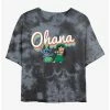 Best Sale ⌛ Disney Lilo & Stitch Rainbow Ohana Tie-Dye ❤️ Girls Crop T-Shirt 🔔