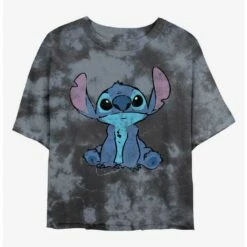 Wholesale ❤️ Disney Lilo & Stitch Simply Stitch Tie-Dye 🎁 Girls Crop T-Shirt ⌛