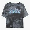 Coupon 🔥 Disney Lilo & Stitch Stitches Tie-Dye Girls Crop T-Shirt 🧨