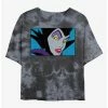 Cheapest 🛒 Disney Maleficent Evil Eyes Tie-Dye Girls Crop T-Shirt 🧨
