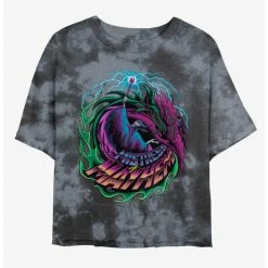 Cheap ⌛ Disney Maleficent Mistress of Mayhem Tie-Dye 🧨 Girls Crop T-Shirt 👏