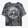Promo 🌟 Disney Maleficent Mistress of Evil Tie-Dye 🌟 Girls Crop T-Shirt ✔️