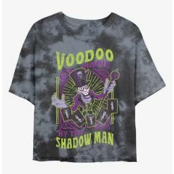 Cheapest ⭐ Disney Princess and the Frog Dr. Facilier Voodoo Magic Shadow Man Tie-Dye 😍 Girls Crop T-Shirt ⭐