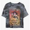 Budget 🎁 Disney Snow White and the Seven Dwarfs Tarot of Poisonous Evil Tie-Dye 🌟 Girls Crop T-Shirt ⌛