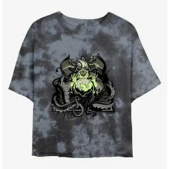 Wholesale 🌟 Disney Villains Ursula The Sea Witch Tie-Dye Girls Crop T-Shirt 🔥