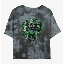 Outlet 🌟 Disney Villains Epitome of Evil Tie-Dye Girls Crop T-Shirt 👏