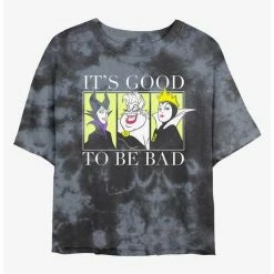 Top 10 ✔️ Disney Villains Good To Be Bad Tie-Dye 👏 Girls Crop T-Shirt ⭐