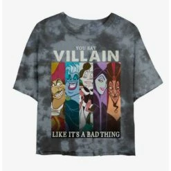 Best reviews of 🥰 Disney Villains You Say Villain Likes It's A Bad Thing Tie-Dye 🤩 Girls Crop T-Shirt ⌛