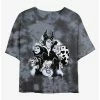Wholesale ⌛ Disney Villains Villain Heads Tie-Dye 🧨 Girls Crop T-Shirt 💯