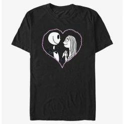 Cheap ✔️ Disney The Nightmare Before Christmas Jack and Sally Heart Stitch T-Shirt 😉
