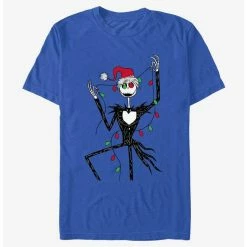Flash Sale 👏 Disney The Nightmare Before ❄ Christmas Santa Jack ❄ Christmas Lights T-Shirt ❤️