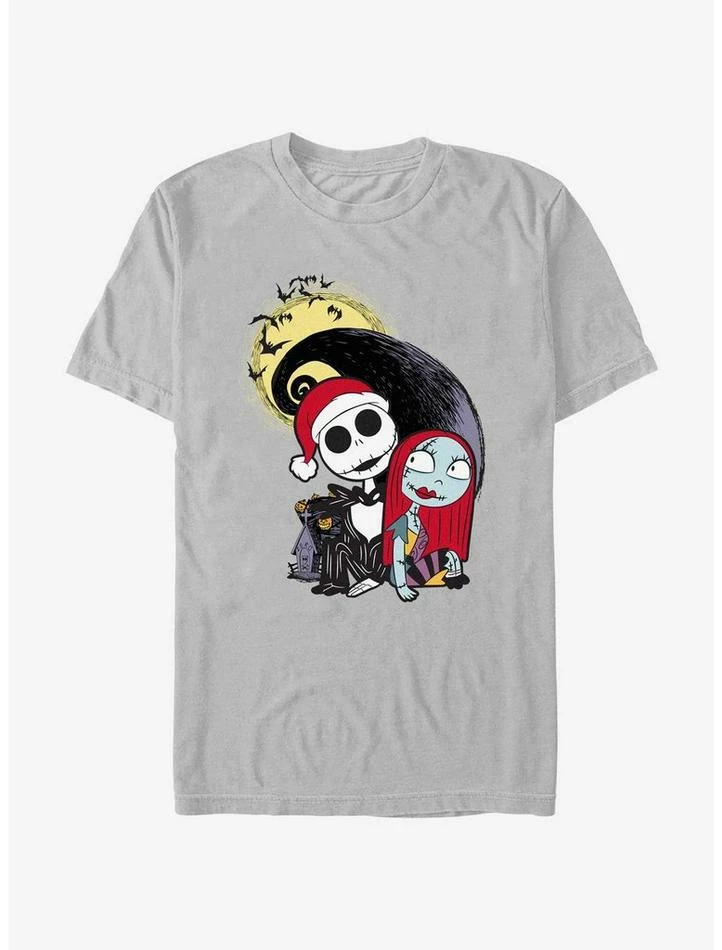 Best Pirce ⌛ Disney The Nightmare Before 🥰 Christmas Santa Jack and Sally T-Shirt ⌛ 1 Best Pirce ⌛ Disney The Nightmare Before 🥰 Christmas Santa Jack and Sally T-Shirt ⌛