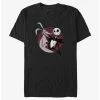 Hot Sale ❤️ Disney The Nightmare Before Christmas Scaring is Caring Zero and Jack T-Shirt 🔥