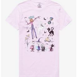 Best reviews of ✔️ The Nightmare Before 😍 Christmas Pink Collage Boyfriend Fit Girls T-Shirt 🛒