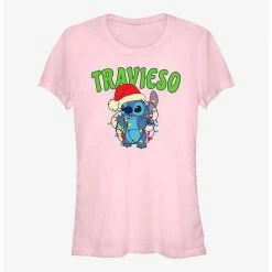 Hot Sale 🎉 Disney Lilo & Stitch Travieso Naughty in Spanish Girls T-Shirt 😉
