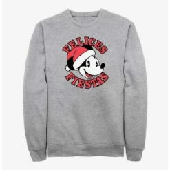 Deals 🎁 Disney Mickey Mouse Felices Fiestas Happy Holidays in Spanish Sweatshirt 😉
