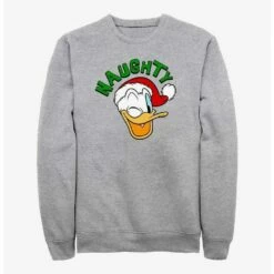 Discount 👍 Disney Mickey Mouse Naughty Holiday Donald Sweatshirt 🛒