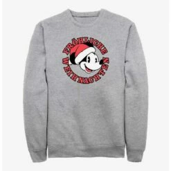 New 💯 Disney Mickey Mouse Frohliche Weihnachten Merry ❄ Christmas in German Sweatshirt 🎉