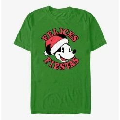 Hot Sale 🌟 Disney Mickey Mouse Felices Fiestas Happy Holidays in Spanish T-Shirt ✔️