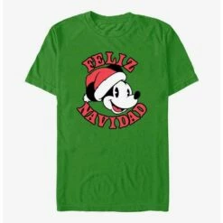Budget 😀 Disney Mickey Mouse Feliz Navidad Merry 🥰 Christmas in Spanish T-Shirt ⌛