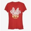 New 😀 Disney Minnie Mouse Alegria Joy in Spanish Ears 😀 Girls T-Shirt ✔️