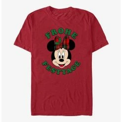 Cheapest 🤩 Disney Minnie Mouse Frohe Festtage Happy Holidays in German T-Shirt 🤩