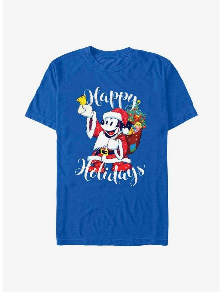Wholesale ✔️ Disney Mickey Mouse Happy Holidays Santa Mickey T-Shirt ❤️ 1 Wholesale ✔️ Disney Mickey Mouse Happy Holidays Santa Mickey T-Shirt ❤️