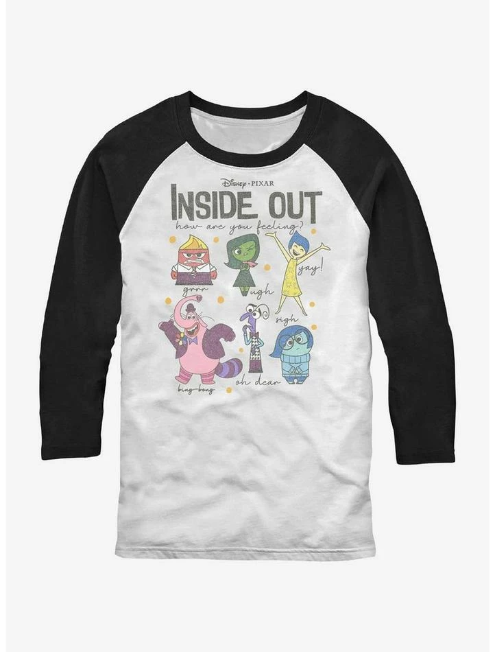 Top 10 ๐ Disney Pixar Inside Out All The Feels Raglan T-Shirt ๐งจ 1 Top 10 ๐ Disney Pixar Inside Out All The Feels Raglan T-Shirt ๐งจ