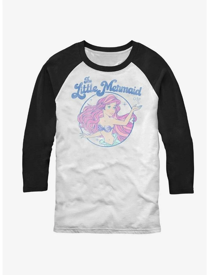 Best Pirce 🥰 Disney The Little Mermaid Faded Ariel Raglan T-Shirt ✔️ 1 Best Pirce 🥰 Disney The Little Mermaid Faded Ariel Raglan T-Shirt ✔️