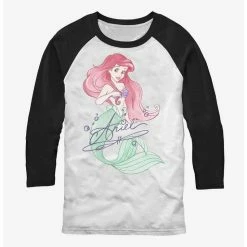 Budget 🌟 Disney The Little Mermaid Signed Ariel Raglan T-Shirt 😍