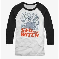 Deals 😍 Disney Villains Ursula The Sea Witch Raglan T-Shirt 🧨