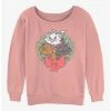 Best Pirce ✨ Disney The Aristocats Kitten Wreath 🛒 Girls Slouchy Sweatshirt 🔥