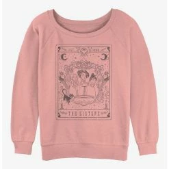 Best Pirce ⌛ Disney Hocus Pocus The Sisters Tarot 🎁 Girls Slouchy Sweatshirt ✨