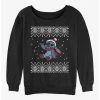 New ✨ Disney Lilo & Stitch Snow Day Ugly Christmas Girls Slouchy Sweatshirt 🛒