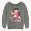 Best reviews of ❤️ Disney Lilo & Stitch Stay Weird Girls Slouchy Sweatshirt ✨