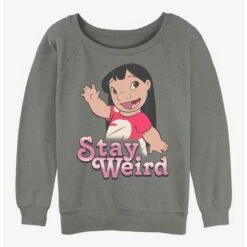 Best reviews of ❤️ Disney Lilo & Stitch Stay Weird Girls Slouchy Sweatshirt ✨