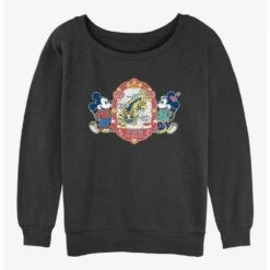 Cheapest ✨ Disney Mickey Mouse Care About You 🤩 Girls Slouchy Sweatshirt ⌛