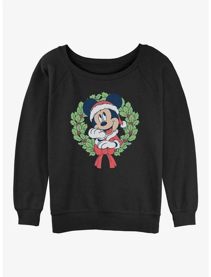 Brand new βοΈ Disney Mickey Mouse β Christmas Wreath Girls Slouchy Sweatshirt π 1 Brand new βοΈ Disney Mickey Mouse β Christmas Wreath Girls Slouchy Sweatshirt π