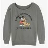 Discount ⌛ Disney Mickey Mouse 💯 Dog Lover Girls Slouchy Sweatshirt 👏