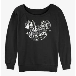 Hot Sale ✨ Disney Mickey Mouse Holiday Ears ❤️ Girls Slouchy Sweatshirt 😀