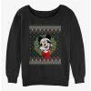 Brand new 🌟 Disney Mickey Mouse Holiday Wreath 💯 Girls Slouchy Sweatshirt ⭐