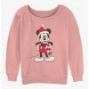 Promo ❤️ Disney Mickey Mouse Santa Hat Girls Slouchy Sweatshirt 🔔