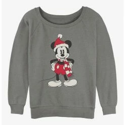 Wholesale 👍 Disney Mickey Mouse Santa Hat Girls Slouchy Sweatshirt ⌛