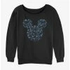 Brand new ✔️ Disney Mickey Mouse Snowflakes Ear Girls Slouchy Sweatshirt 🎉
