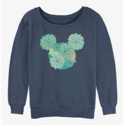 Deals 🔥 Disney Mickey Mouse Succulents 😀 Girls Slouchy Sweatshirt ✔️