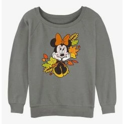 Top 10 🌟 Disney Minnie Mouse Fall Leaves Girls Slouchy Sweatshirt ✨